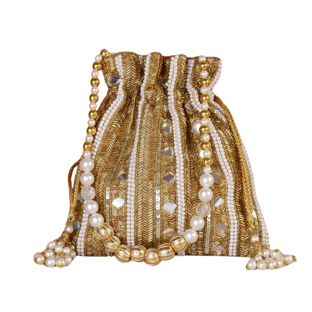 Bead Embroidered Party Potli Bag