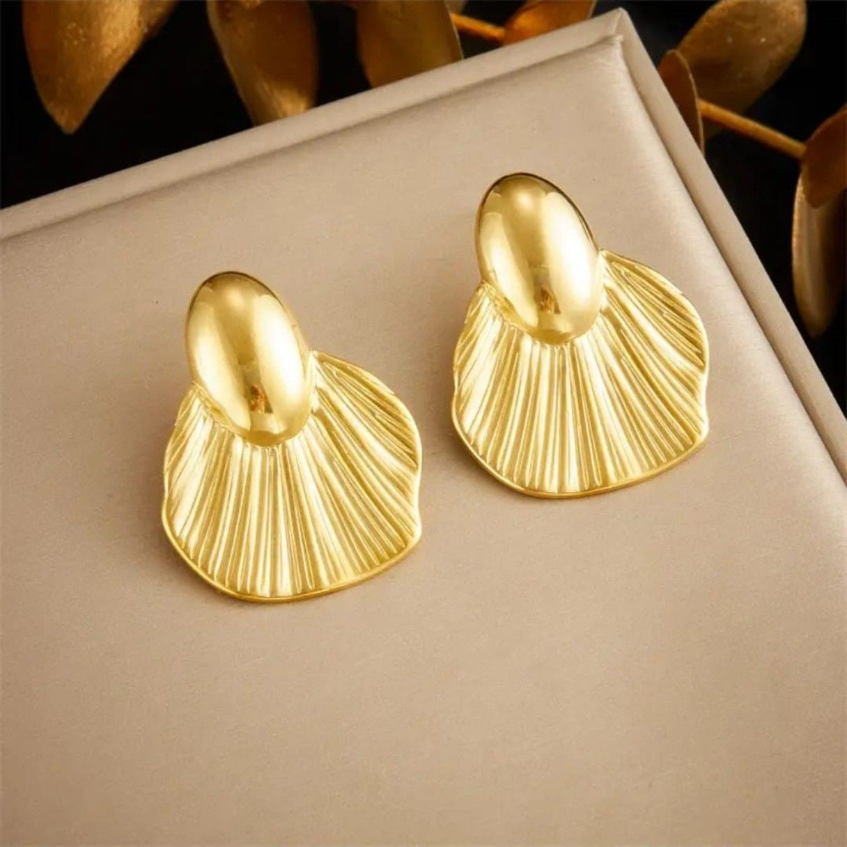 Gold Plated Korean Top Earrings