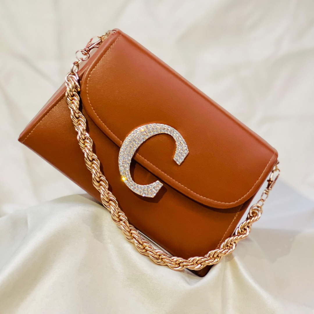Vegan Leather Monogram Mini Box Bag