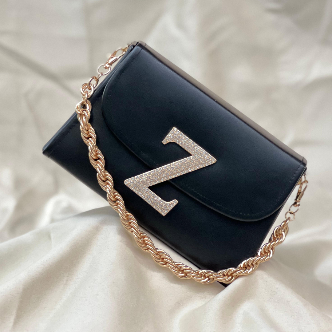 Vegan Leather Monogram Mini Box Bag