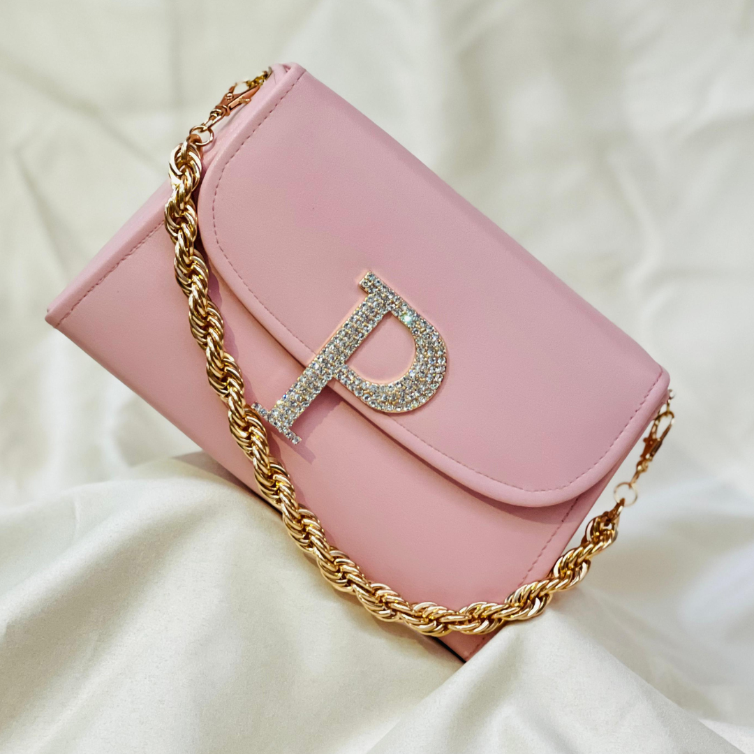 Vegan Leather Monogram Mini Box Bag