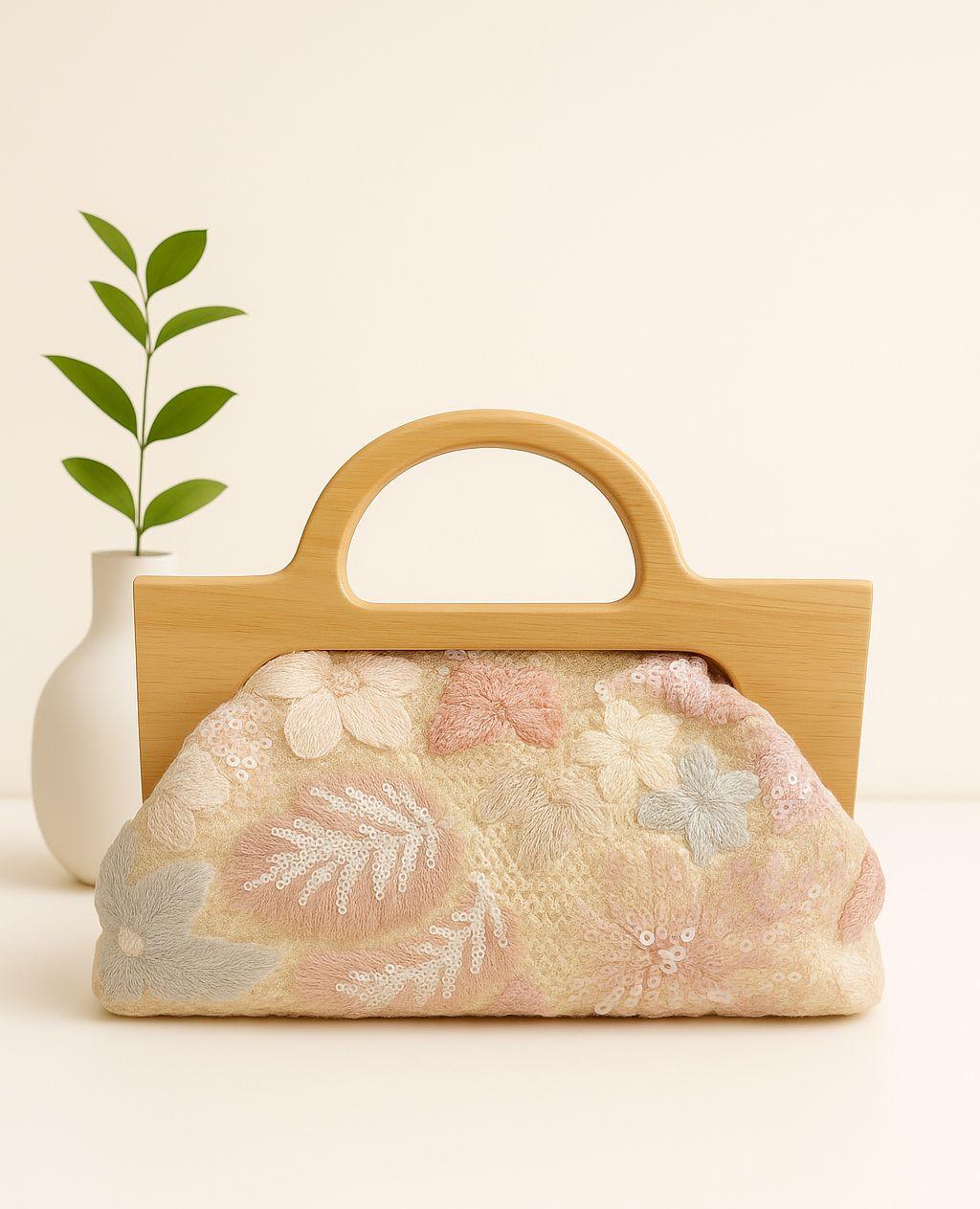 Handcrafted Wooden Box Clutch