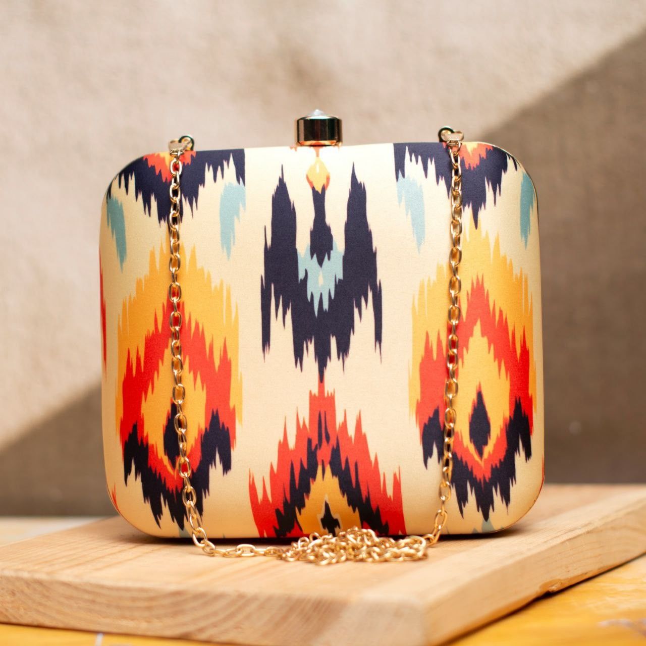 Ikkat Clutch Bag for Women