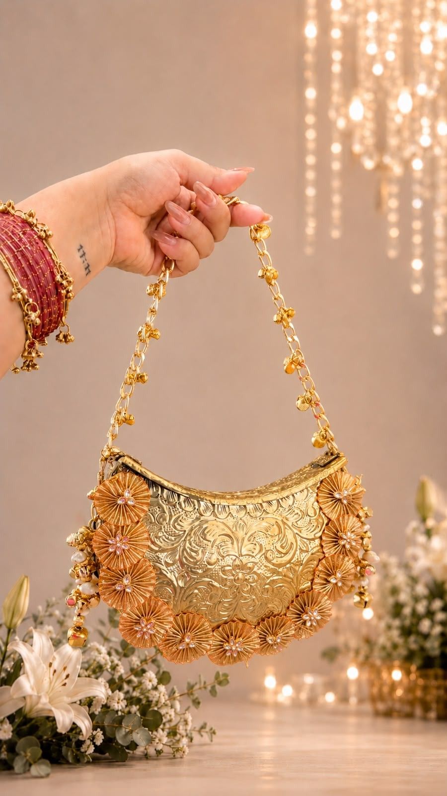 Brass Party Bag for women