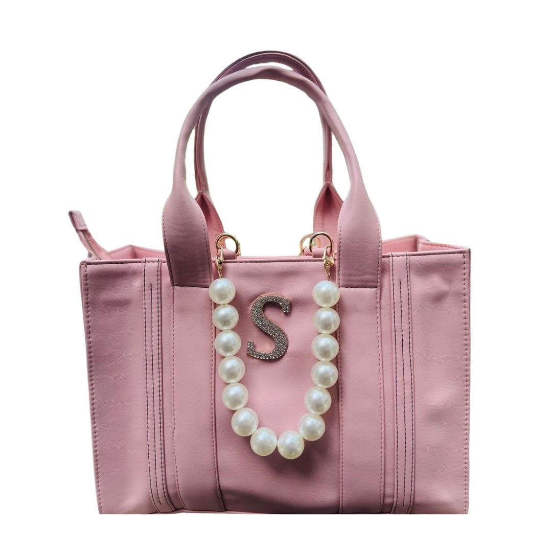 Customised Vegan Leather Travel Tote Bag with Monogram