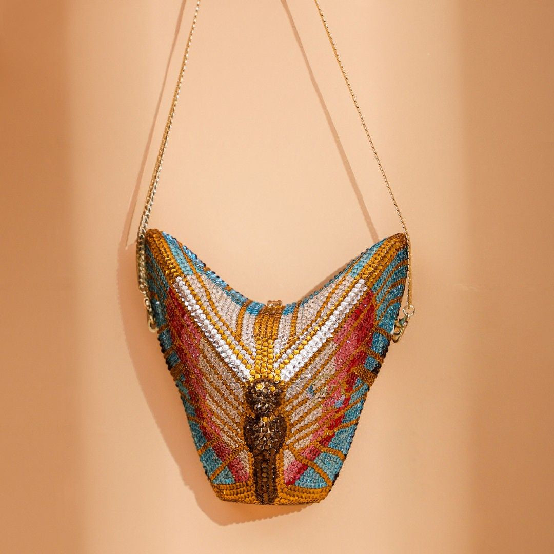 Butterfly Crystal Rhinestone Party Clutch Bag