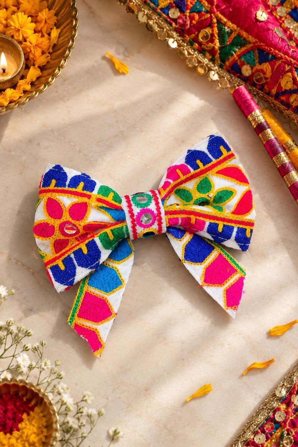Bow Navratri Hair Clip