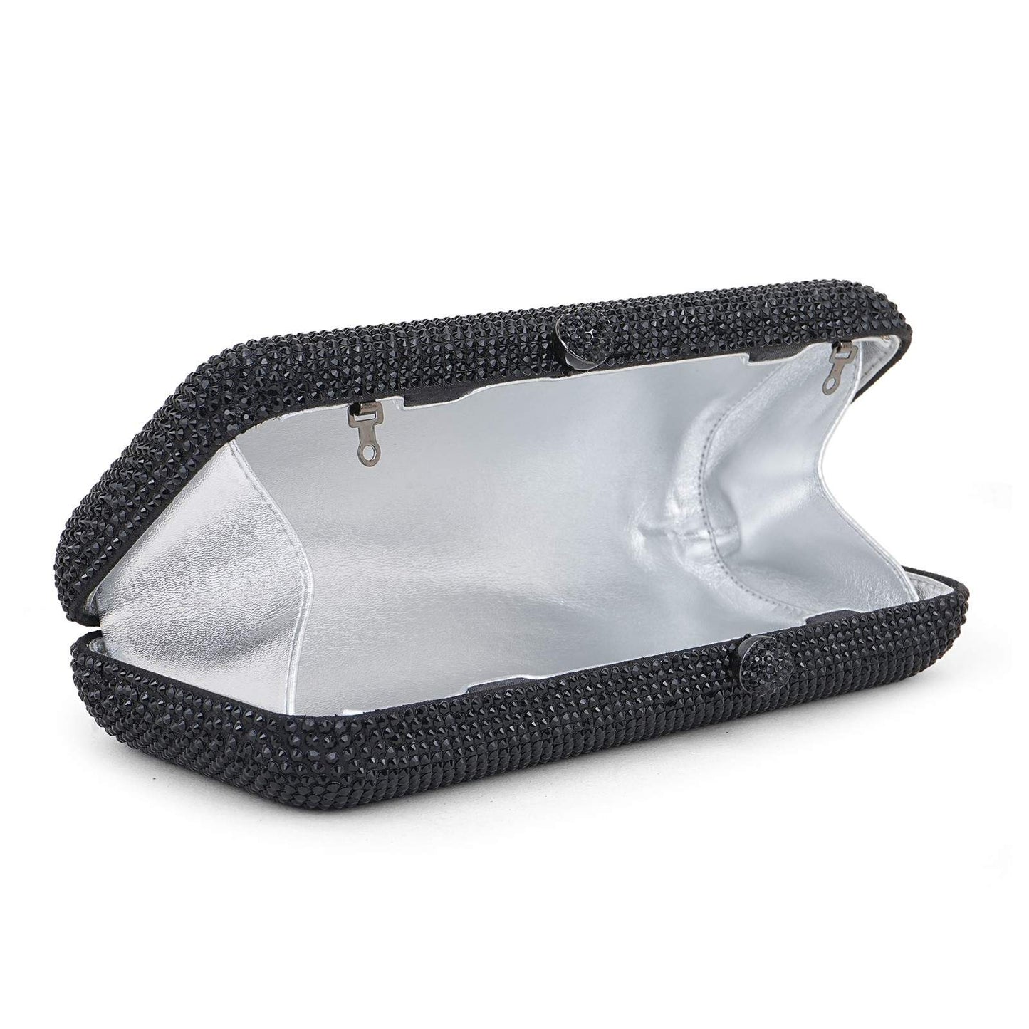 Black Rhinestone Party Clutch Bag for Women