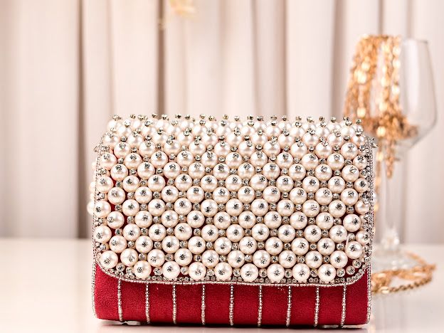 Pearl Swarovski Party Handbag