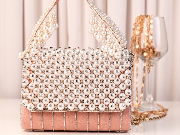 Pearl Swarovski Party Handbag