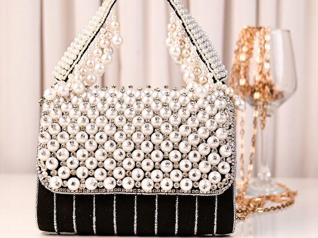 Pearl Swarovski Party Handbag