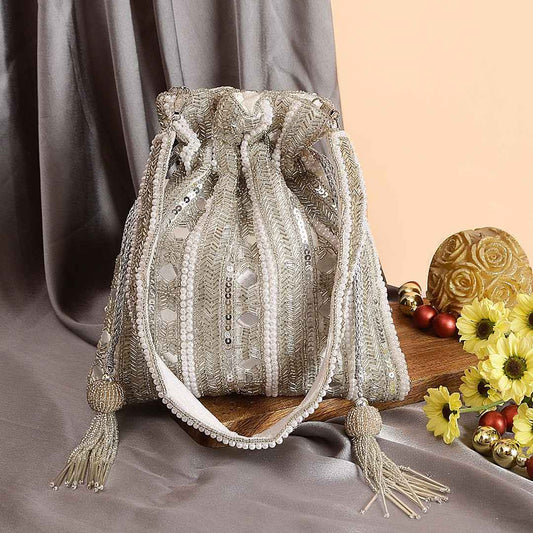 Bead Embroidered Party Potli Bag