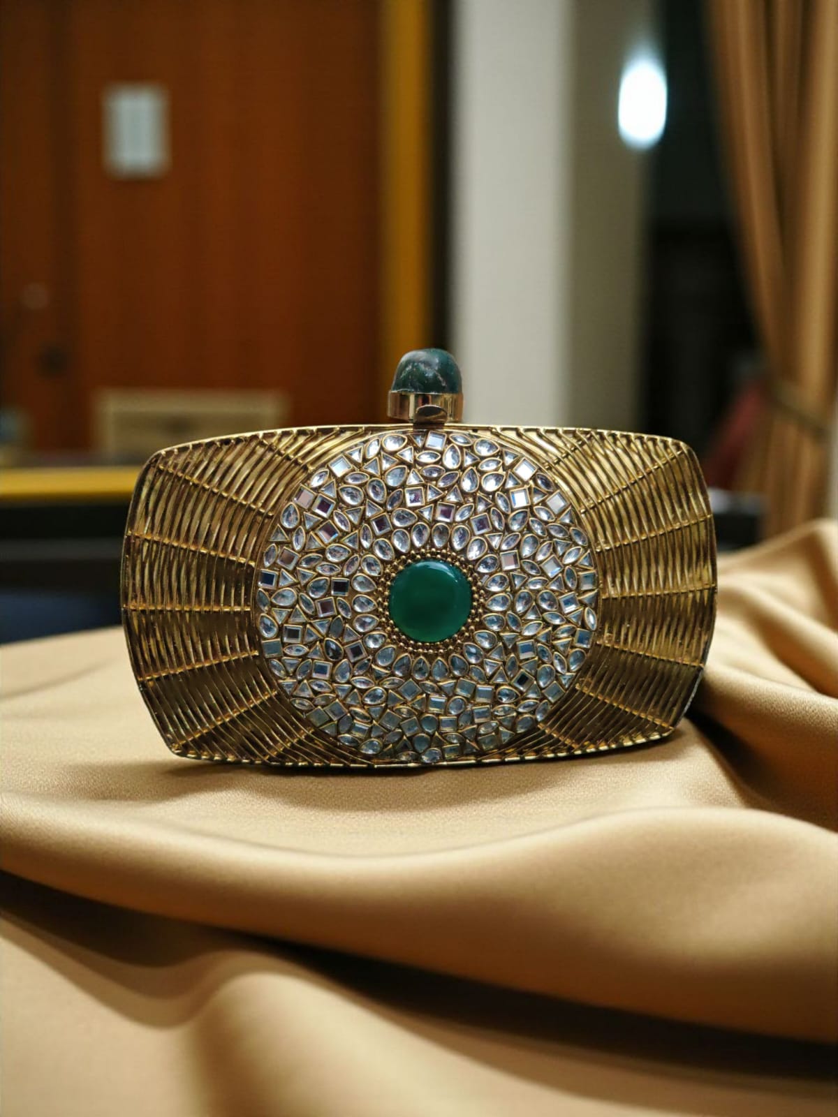 Brass Mother of pearl Clutch