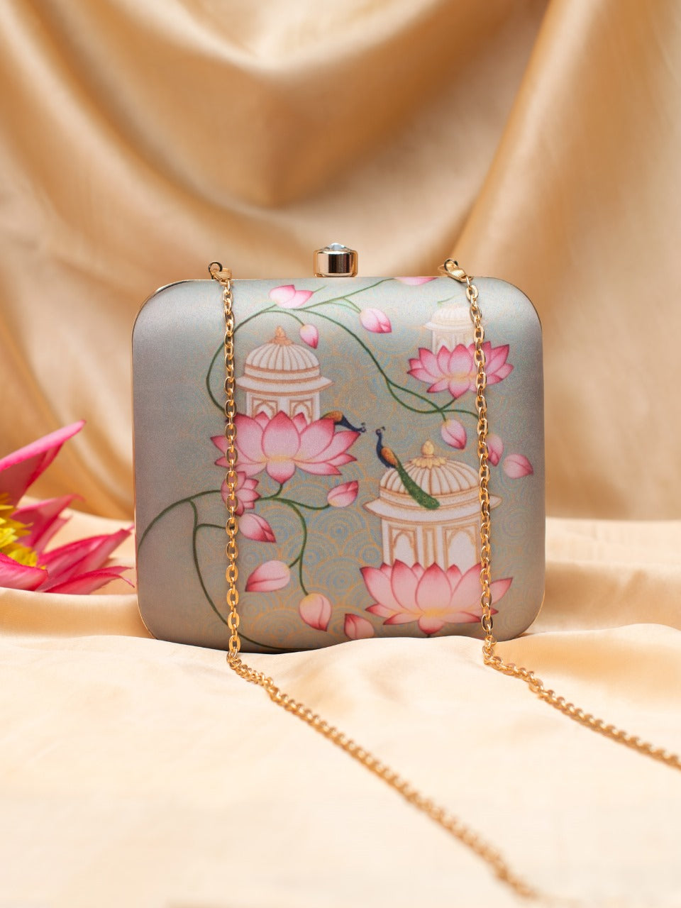 Pichwai Evening Party Clutch for Women