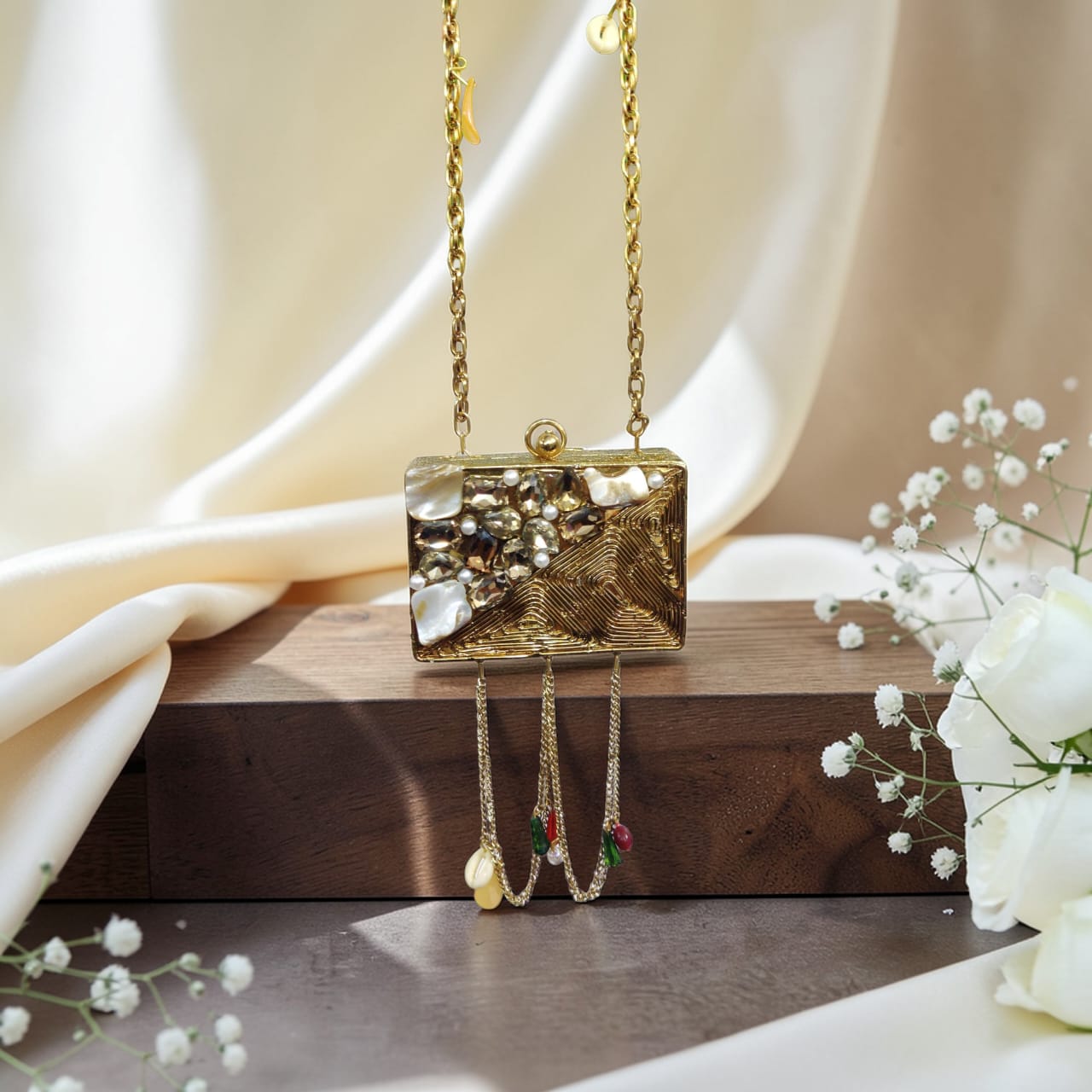 Gold Metallic Mini Party Clutch