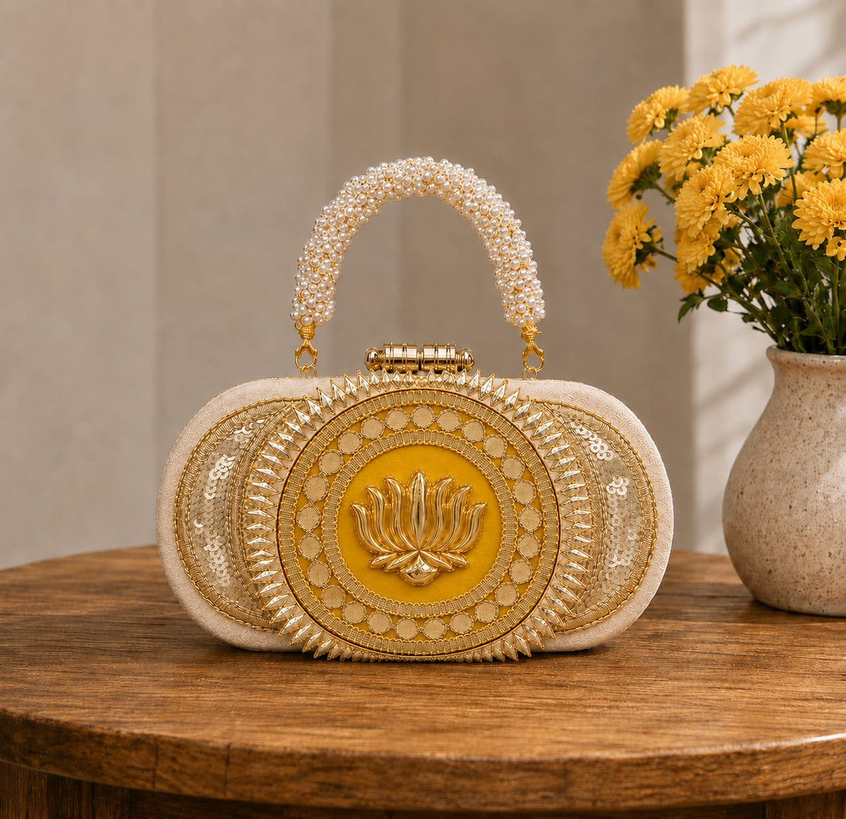 Lotus Festive Wedding Clutch Bag