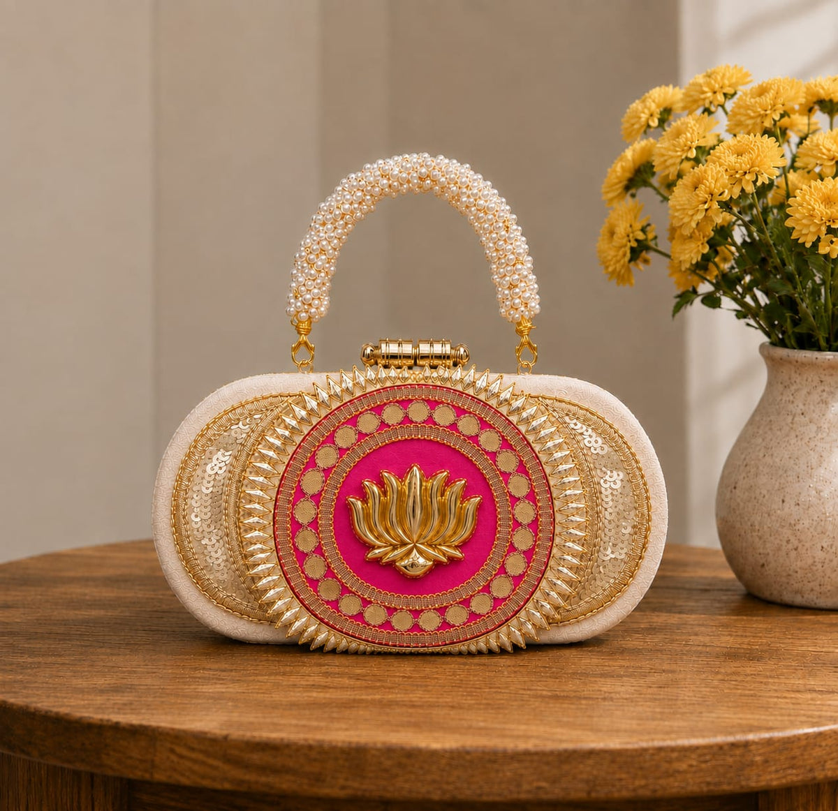 Lotus Festive Wedding Clutch Bag