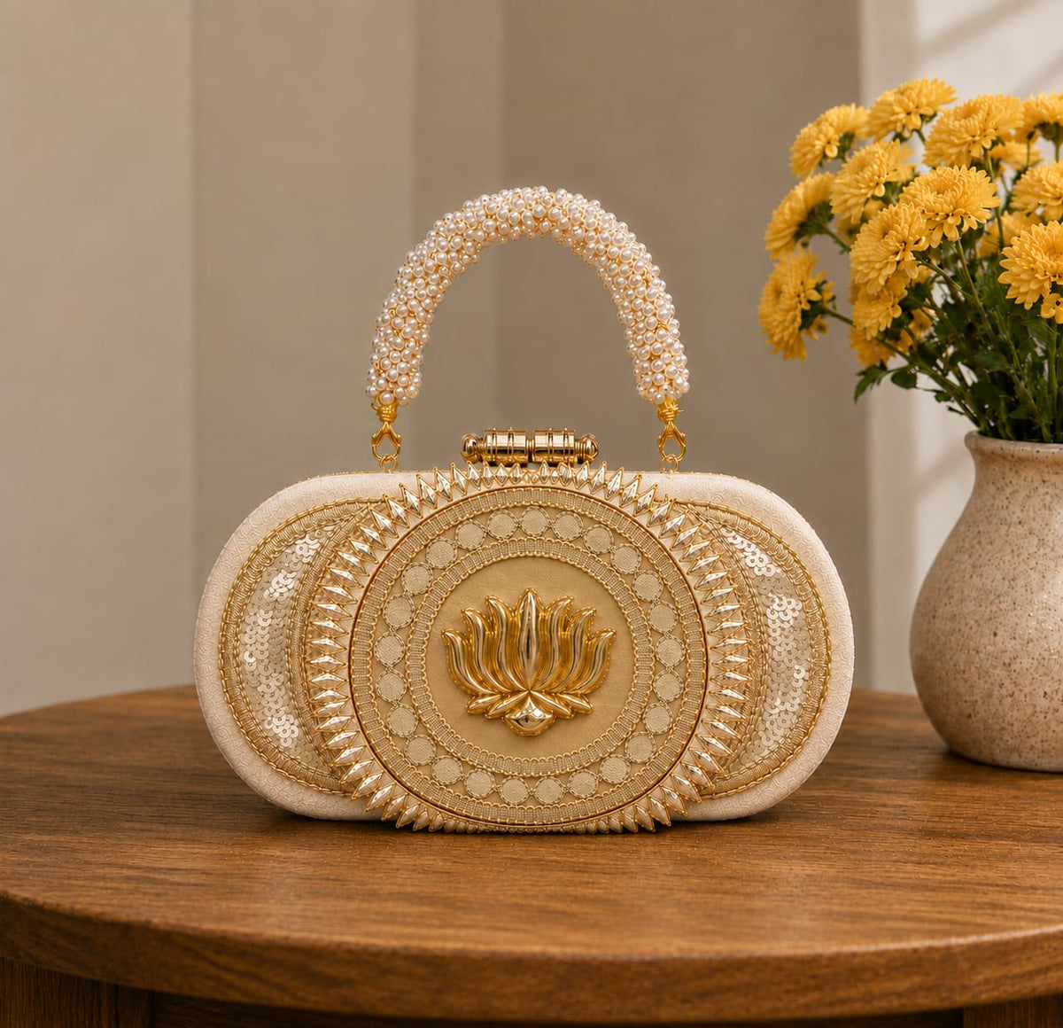 Lotus Festive Wedding Clutch Bag