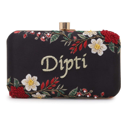 Customised Embroidery Name Highlight Party Clutch