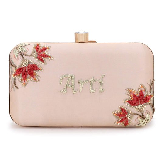 Customised Embroidery Name Highlight Party Clutch