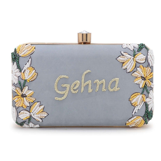 Customised Embroidery Name Highlight Party Clutch