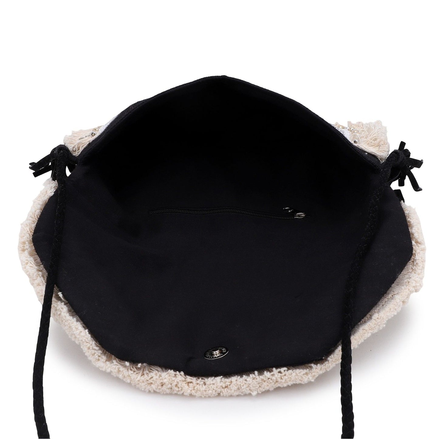 Boho Banjara Embellished Crossbody Black Bag – Handmade Bohemian Festival Purse