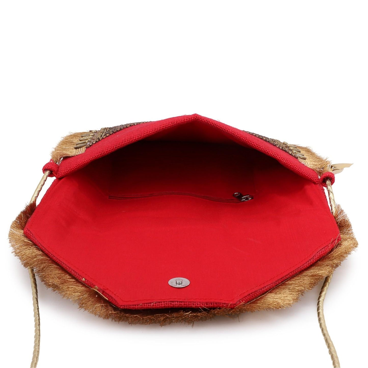 Boho Banjara Embellished Crossbody Red Bag – Handmade Bohemian Festival Purse