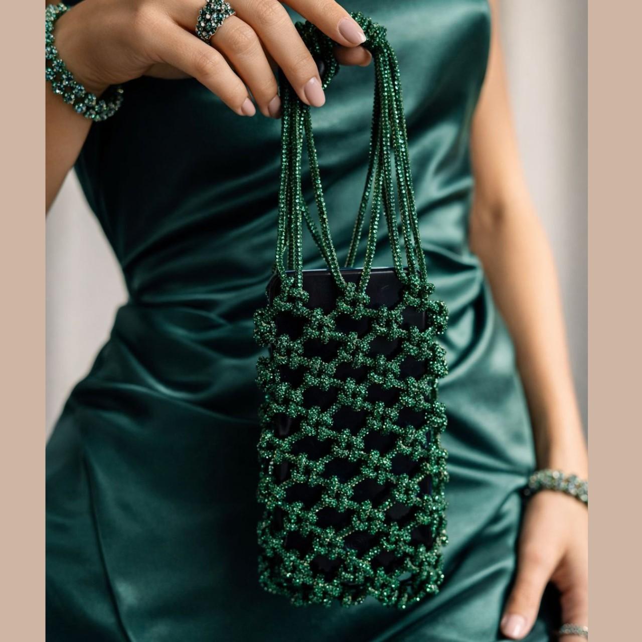 Knotted Macrame Party Mobile Carry Bag