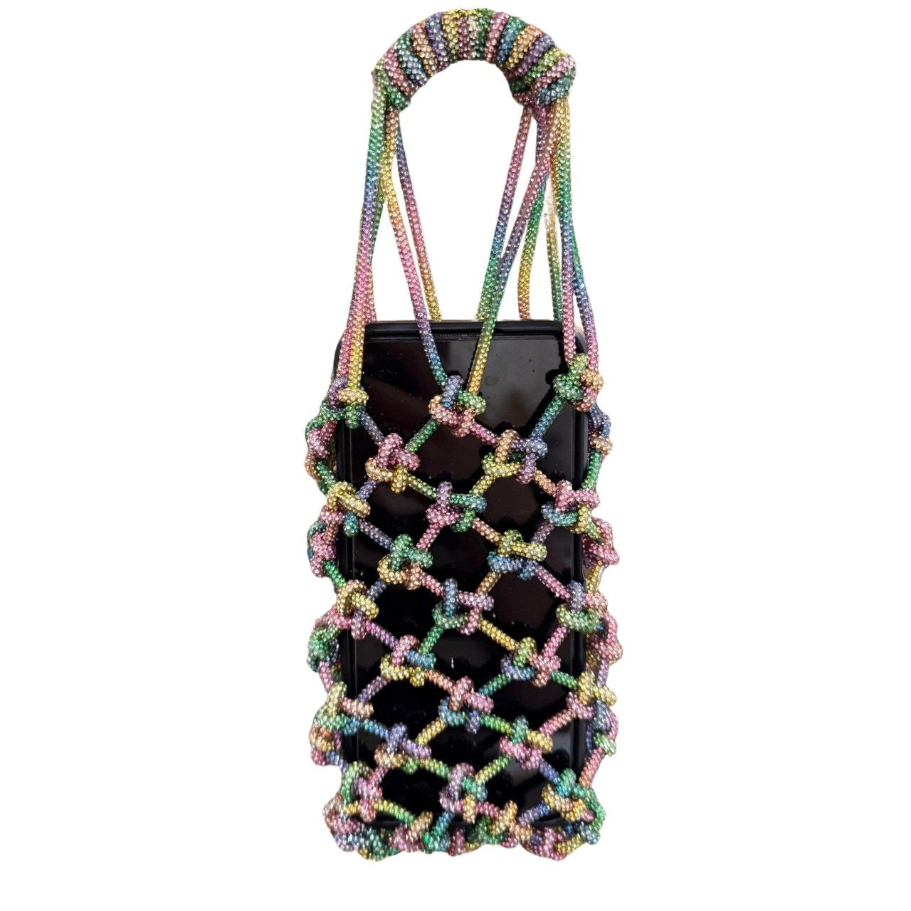 Knotted Macrame Party Mobile Carry Bag