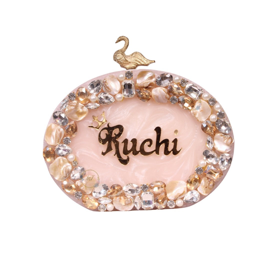 Acrylic Name Clutch