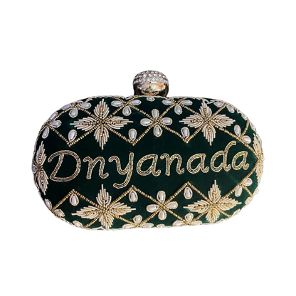 Embroidery Name Clutch
