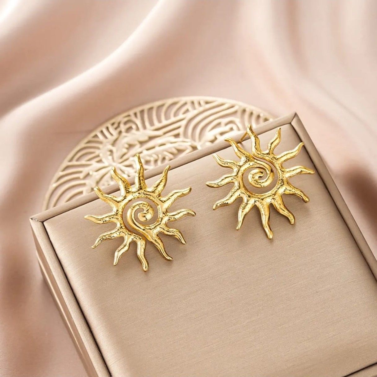 Gold Plated Korean Top Earrings