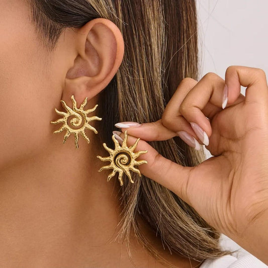 Gold Plated Korean Top Earrings