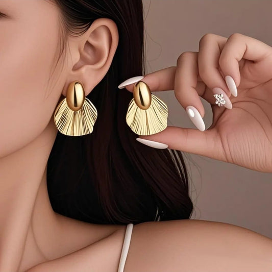 Gold Plated Korean Top Earrings