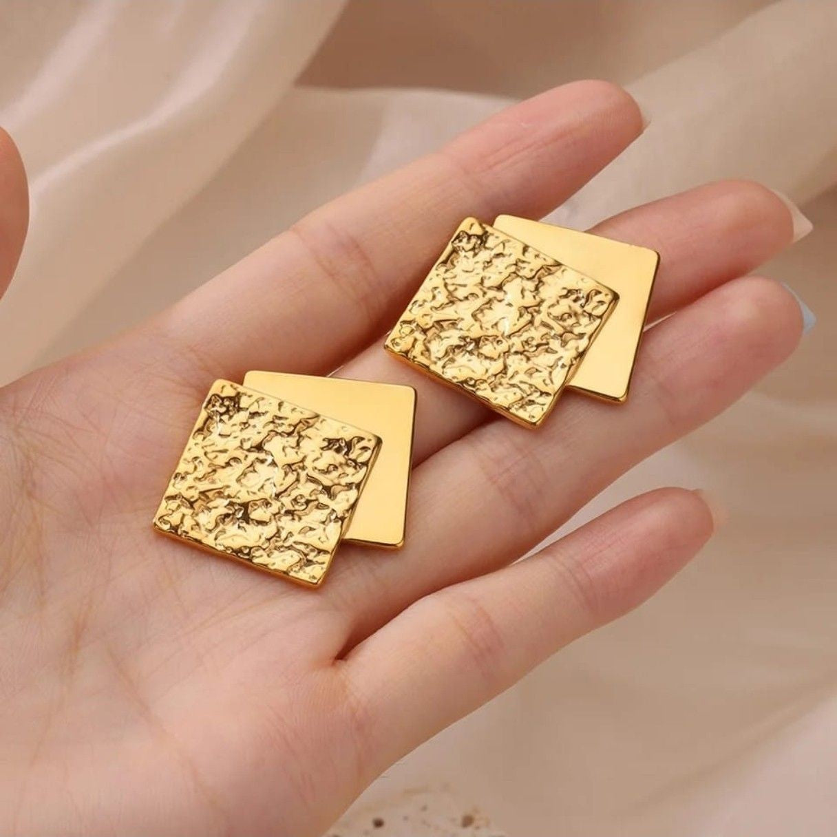 Gold Plated Korean Top Earrings