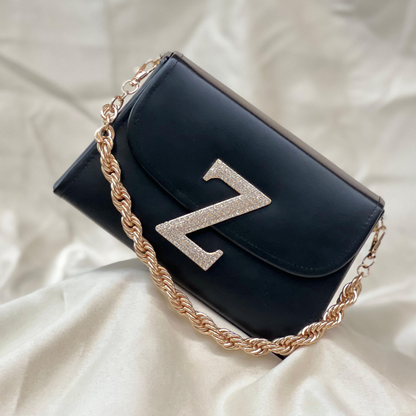 Vegan Leather Monogram Mini Box Bag