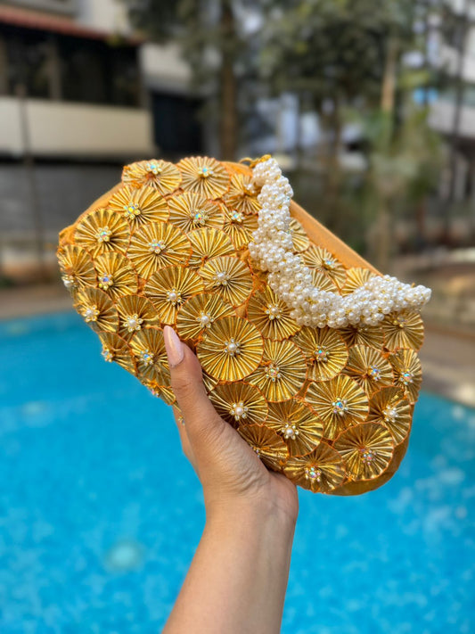 Soft Golden Pouch Party Bag