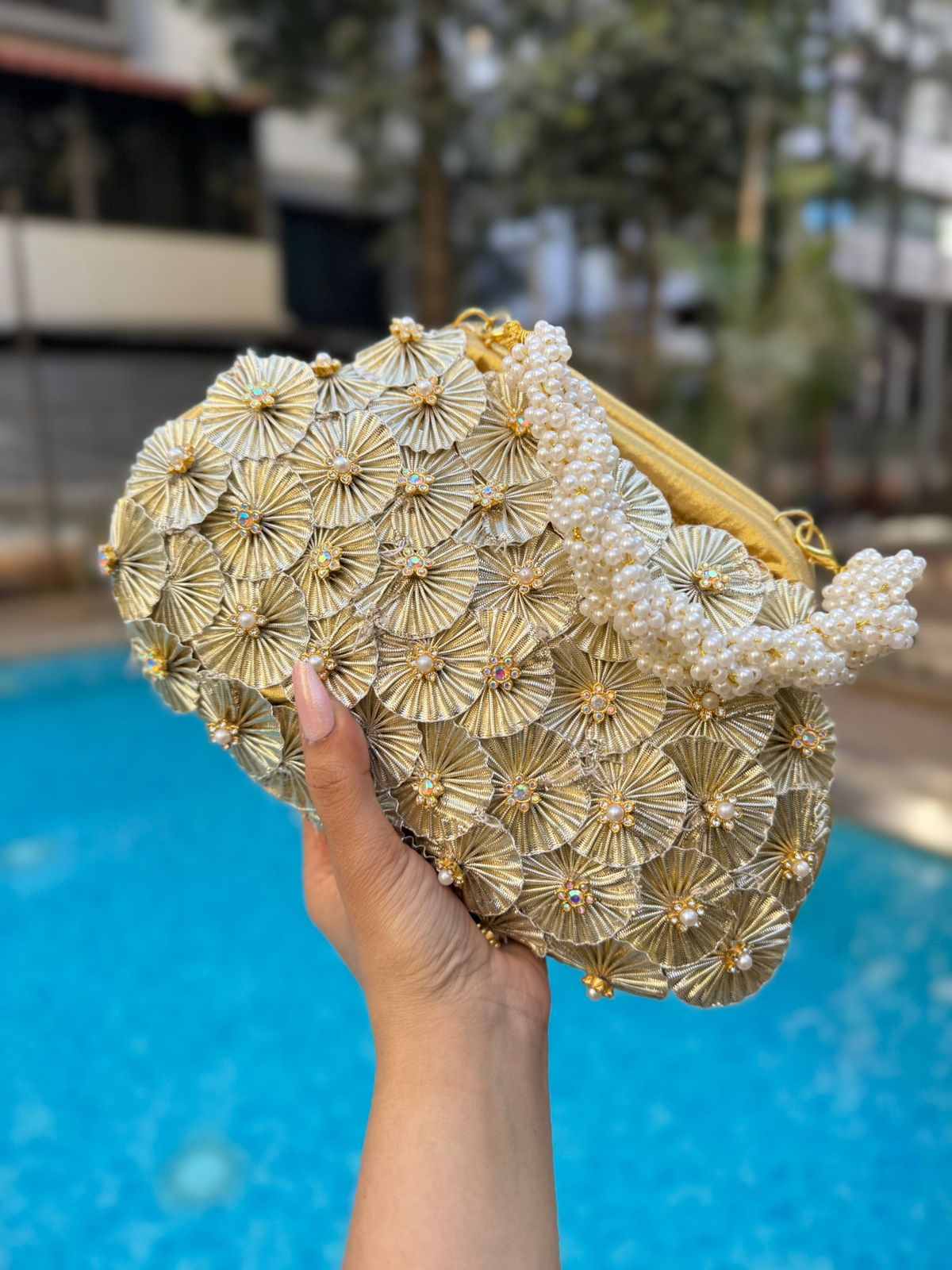 Soft Golden Pouch Party Bag