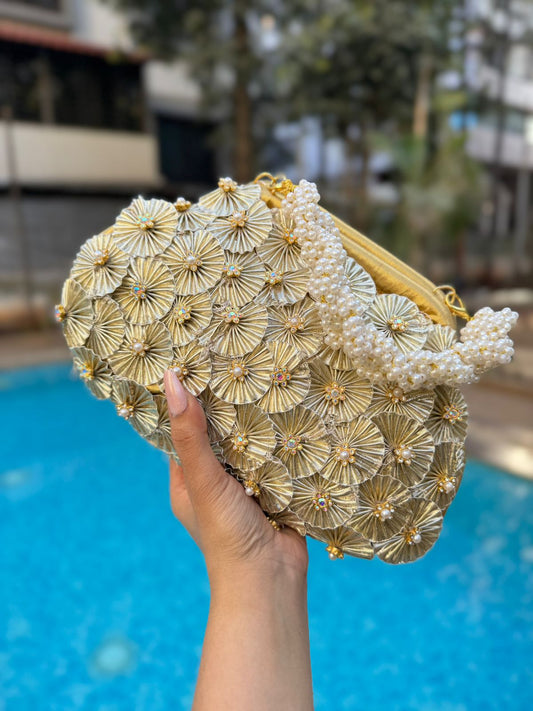 Soft Golden Pouch Party Bag