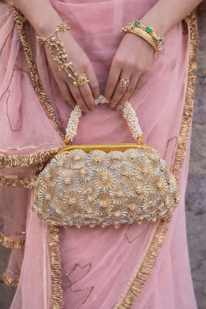 Soft Golden Pouch Party Bag