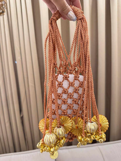 Knotted Macrame Party Mobile Carry Bag