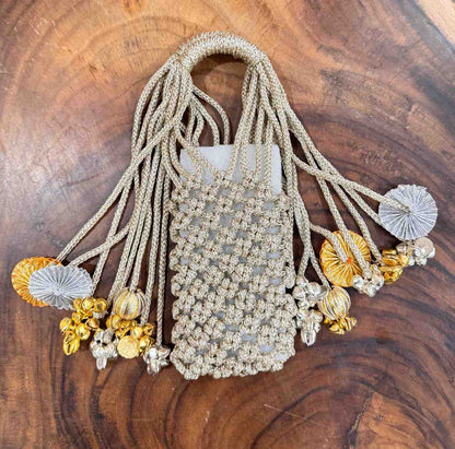 Knotted Macrame Party Mobile Carry Bag