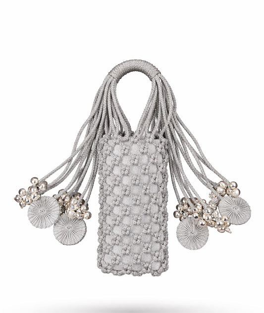 Knotted Macrame Party Mobile Carry Bag
