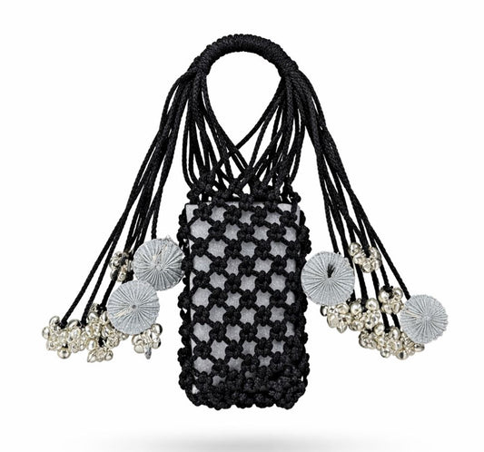 Knotted Macrame Party Mobile Carry Bag
