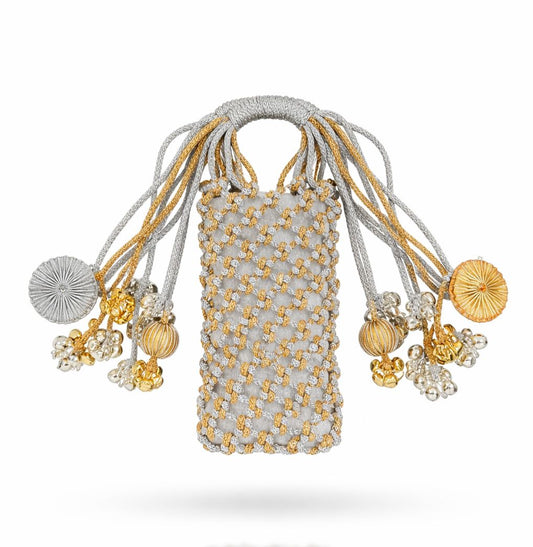 Knotted Macrame Party Mobile Carry Bag