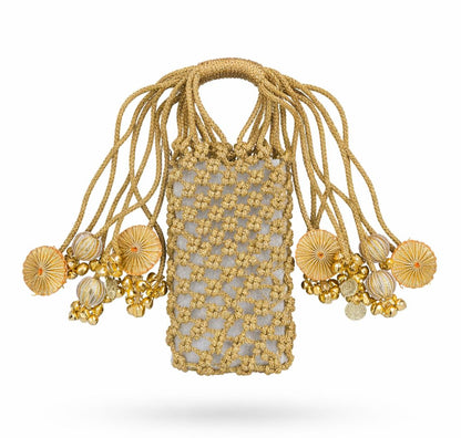 Knotted Macrame Party Mobile Carry Bag