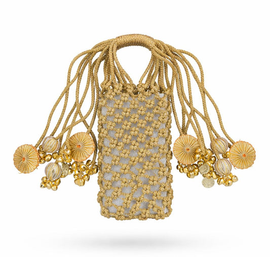 Knotted Macrame Party Mobile Carry Bag