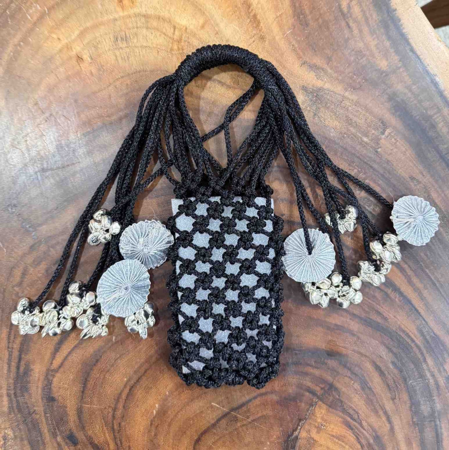 Knotted Macrame Party Mobile Carry Bag