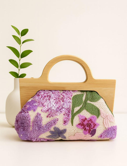 Handcrafted Wooden Box Clutch