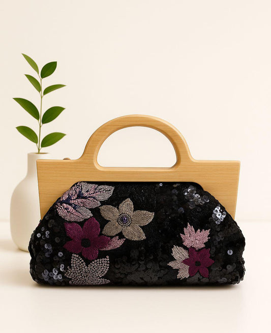Handcrafted Wooden Box Clutch